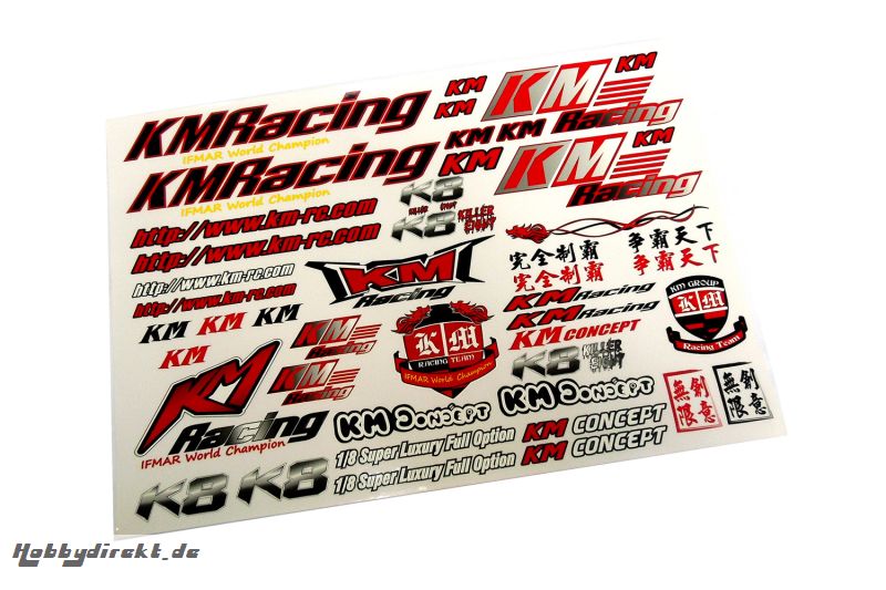 KM-Racing K8 Dekorbogen KM-Racing 31201209