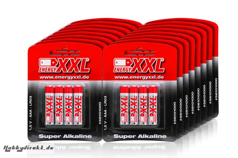 energyXXL Micro Batterien Typ AAA Super Alkaline 1,5V 120 Stück energyXXL 56101004