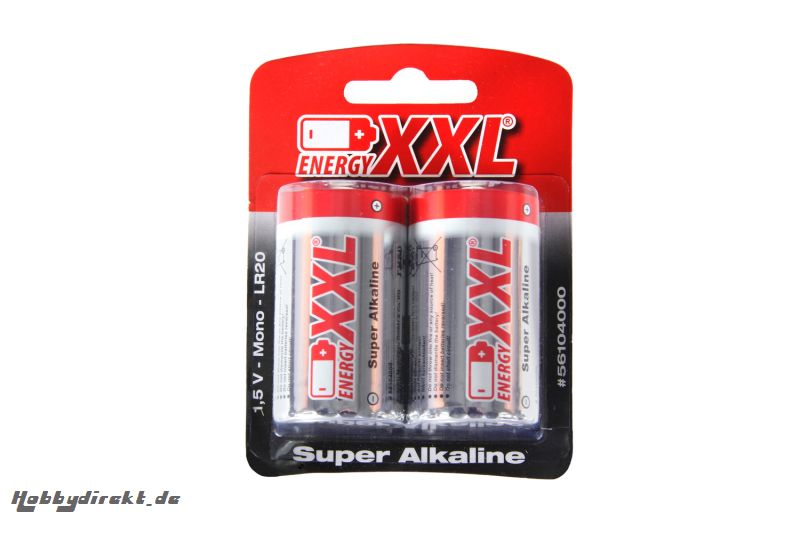 energyXXL Mono Batterien Typ LR20 Super Alkaline 1,5V 2 Stück energyXXL 56104000