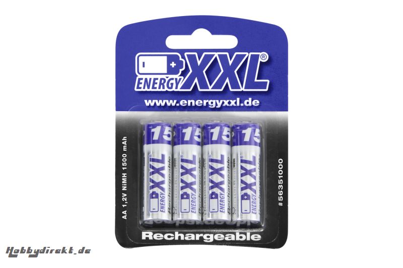 energyXXL Mignon Akkus 1500 mAh Ni-MH Typ AA 1,2V 4 Stück energyXXL 56351000