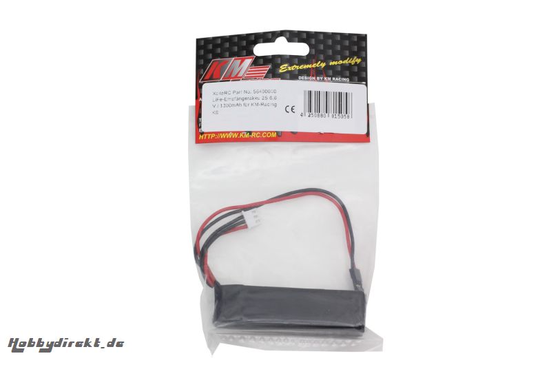 LiFe-Empfängerakku 2S 6.6 V / 1300mAh für KM-Racing K8/H-K1 energyXXL 56400010