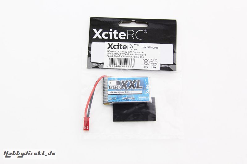 energyXXL LiPo-Akku 3.7 V 650 mAh passend für Rocket 250 energyXXL 56600016