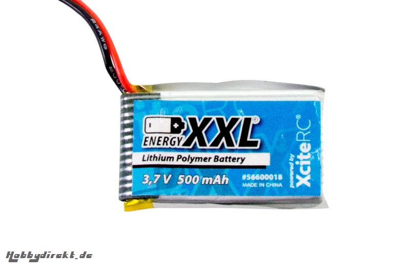 energyXXL LiPo-Akku 3.7 V 500 mAh passend für Rocket 260 energyXXL 56600018