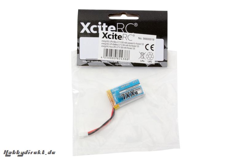 energyXXL LiPo-Akku 3.7 V 350 mAh passend für Rocket 125 energyXXL 56600019