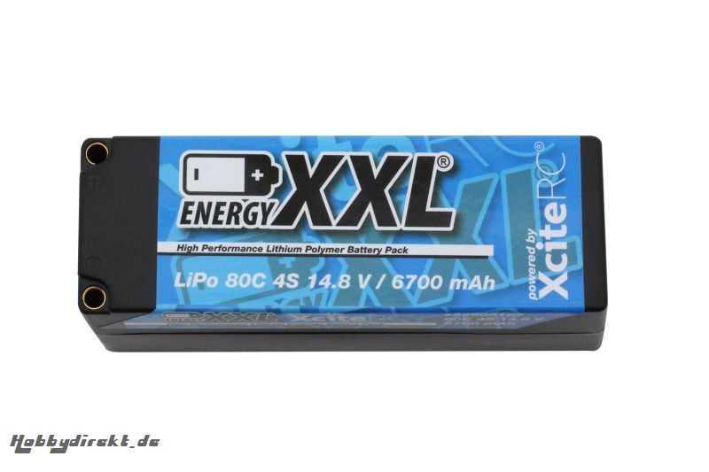 energyXXL Lipo Akku 6700 mAh 14,8 V 80C 1/8 energyXXL 56600107