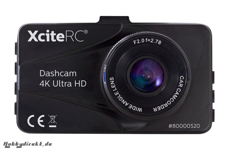 Dashcam 4K Ultra HD mit 3.0â€œ-IPS-Monitor XciteRC 80000520