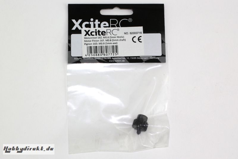 Motorritzel 16Z. (5mm Welle) Modul 0,8 XciteRC 82000716