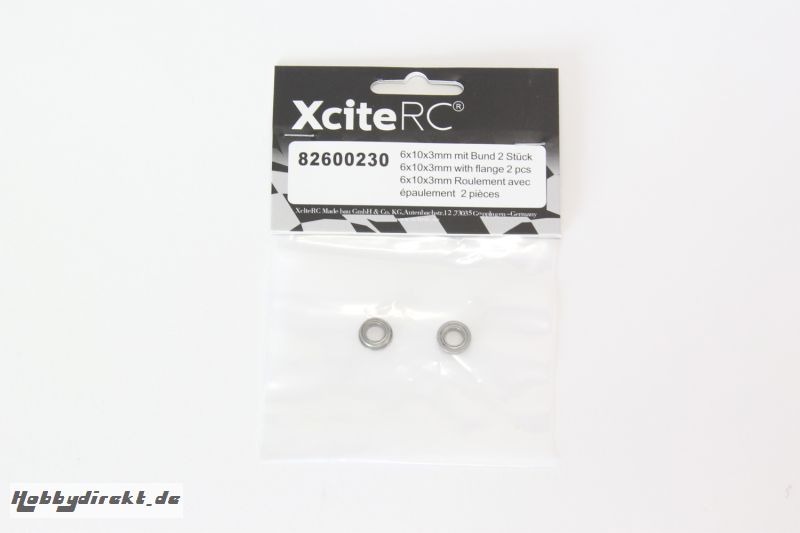 Kugellager 6x10x3mm mit Bund 2 Stück XciteRC 82600230