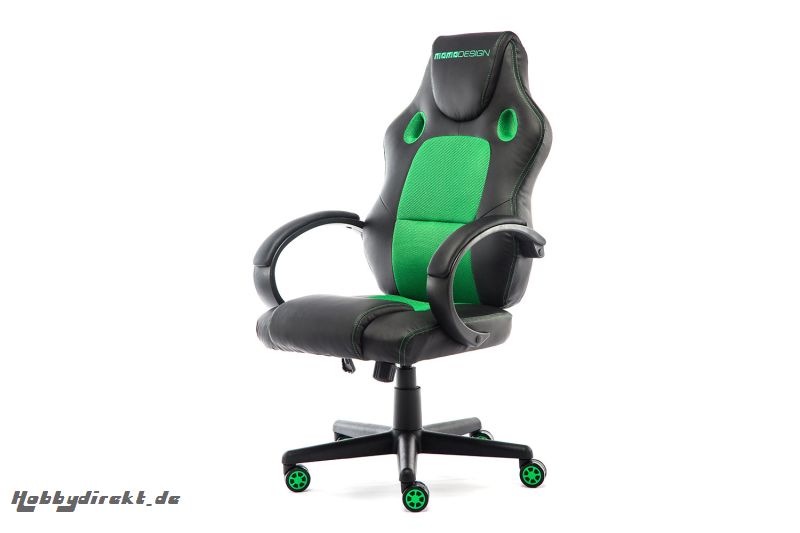 MOMO Design Gaming Chair Bürostuhl Chefsessel GC-002 mit Bluetooth Sound grün/schwarz MOMO-Design 83000012