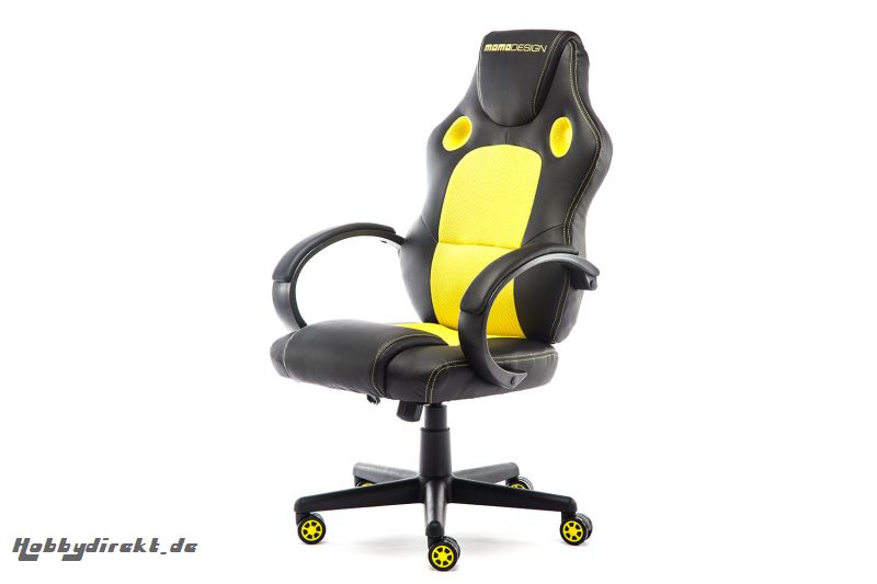 MOMO Design Gaming Chair Bürostuhl Chefsessel GC-002 mit Bluetooth Sound gelb/schwarz MOMO-Design 83000013