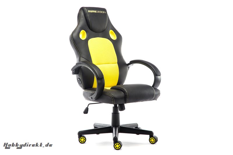 MOMO Design Gaming Chair Bürostuhl Chefsessel GC-002 mit Bluetooth Sound gelb/schwarz MOMO-Design 83000013