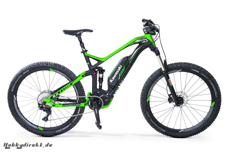 KAWASAKI KSX 8.2 Full Suspension Mountain Bike 27.5+ SHIMANO STEPS 8000 grün Kawasaki 87000310