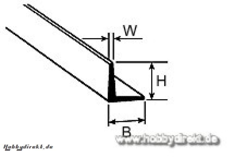 AFS-3 Winkelprofil 2,4x2,4x375mm (8) Krick 190503