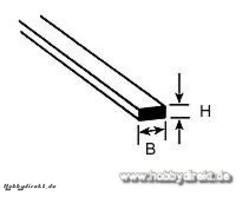 MS-103 Vierkantstab 0,3x0,8x250mm (10) Krick 190711