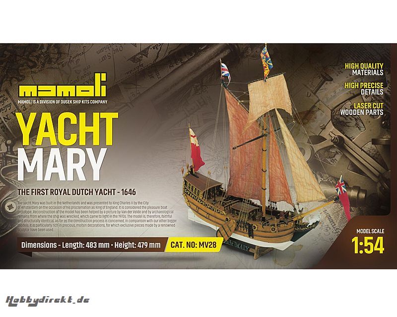 Yacht Mary Bausatz 1:54 Mamo Krick 21728