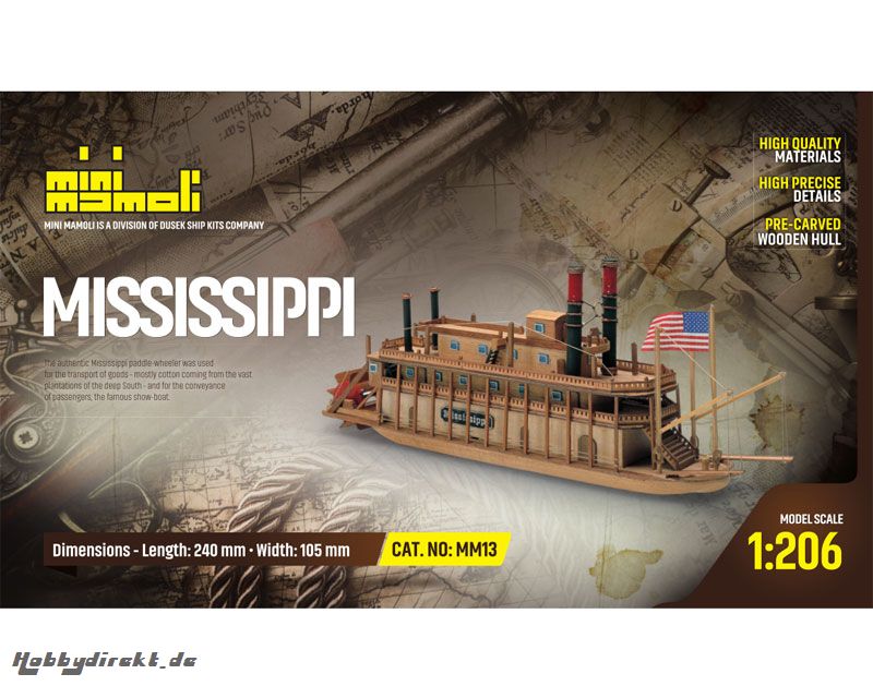 Mississippi Bausatz 1:206 Mi Krick 21813