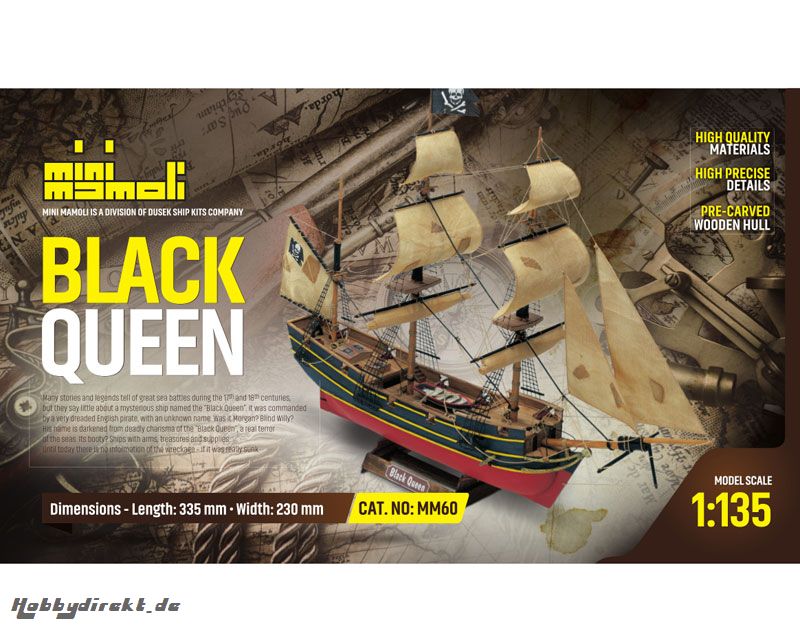 Black Queen Bausatz 1:135 Min Krick 21860