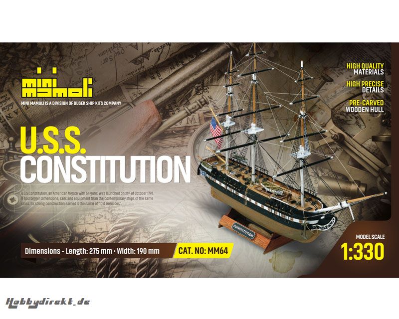 USS Constitution Bausatz 1:33 Krick 21864