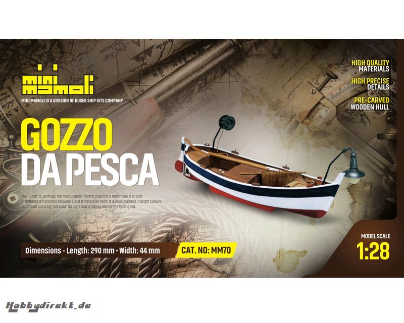 Gozzo da pesca Bausatz 1:28 Krick 21870