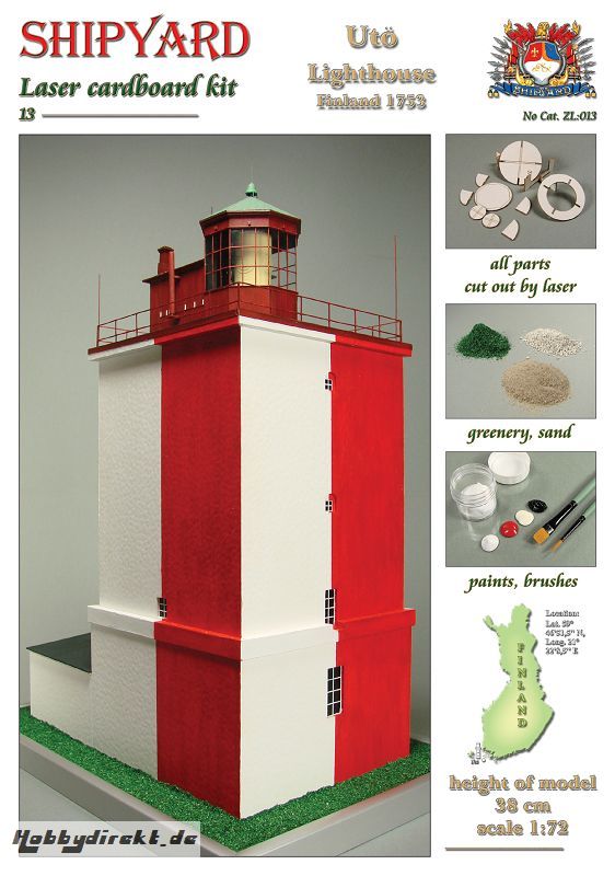 Leuchtturm Utö Laser Kartonbausatz Krick 24663