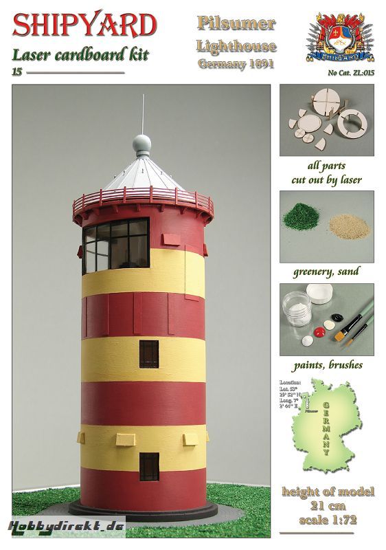 Leuchtturm Pilsumer Laser Kartonbausatz Krick 24665