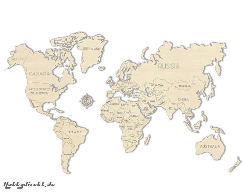 Weltkarte L 3D-tec Bausatz Krick 24992