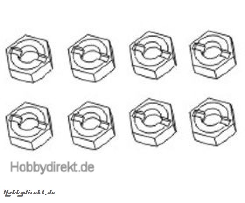 Radmitnehmer Hex 8 mm (8) Krick 646043