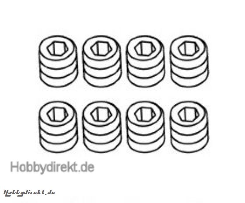 Madenschraube M3x4 mm (8) Krick 646070