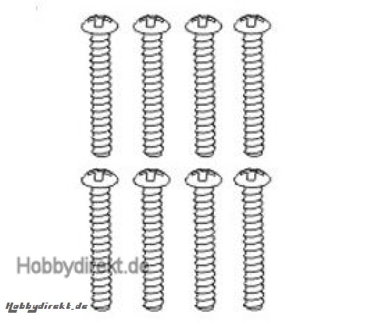 Linsenkopfschraube 2,6x18 mm selbstschneidend (8) Krick 646077