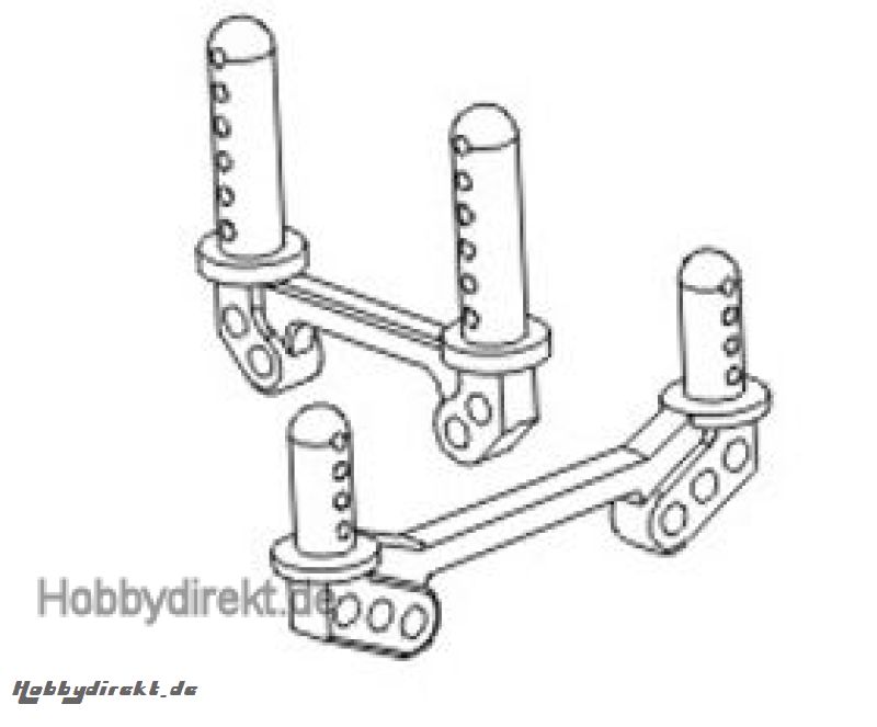 Karosseriehalterung Truggy/Truck 1:16 Satz Krick 646104