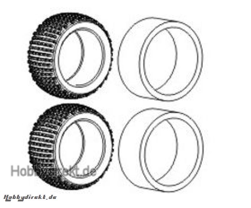 Truggyreifen mit Einlage 1:16 (2) Krick 646112