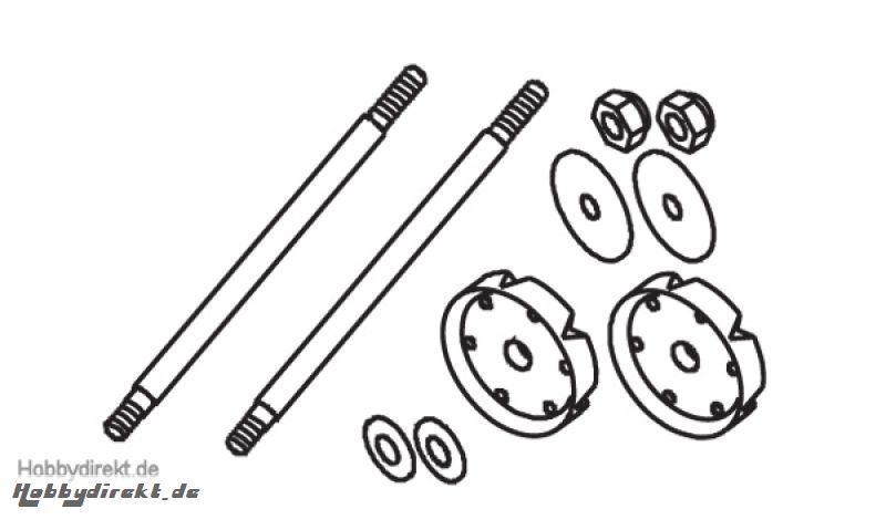 Hintere Stoßdämpferwellen (2) Krick 648006