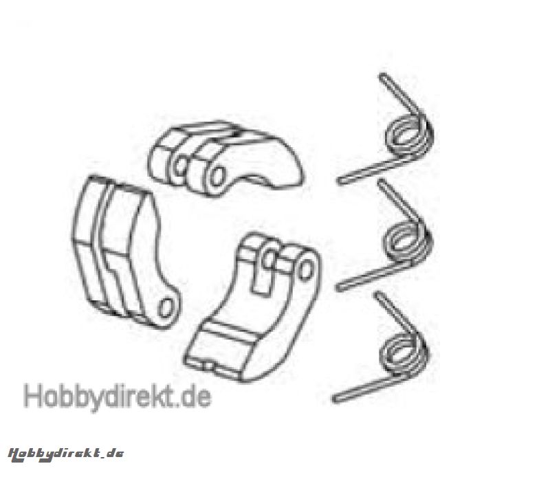 Kupplungsbeläge 3-Backen Alu mit Federn Krick 648058