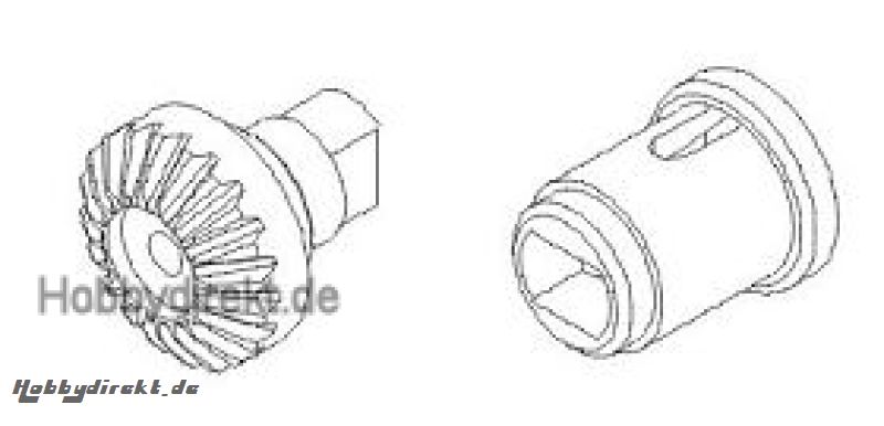 Diff.-ausgang 2(L) Metall+Mitnehmer Krick 852007