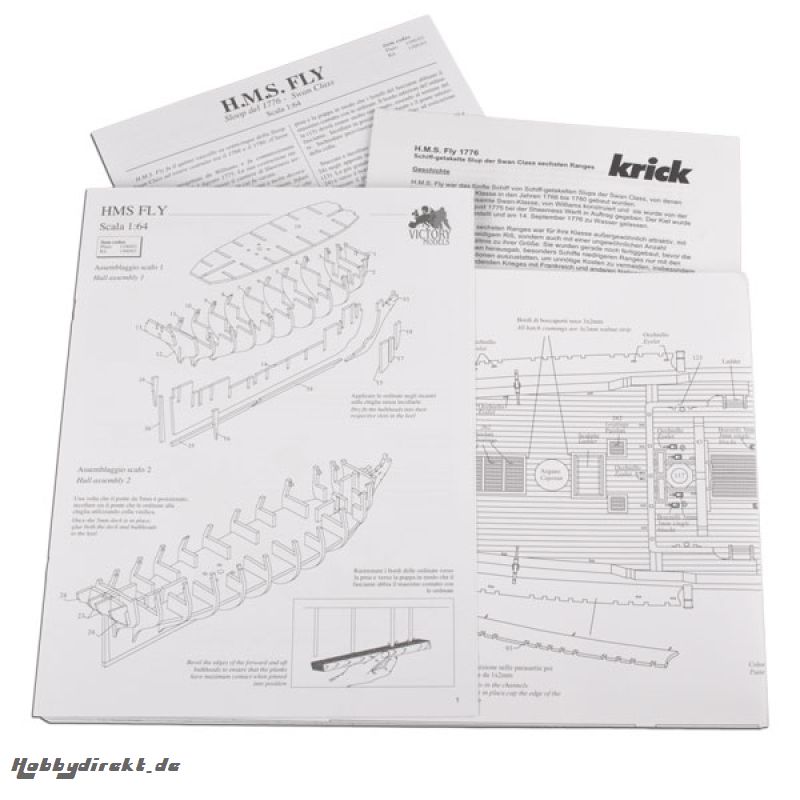 Bauplan H.M.S Vanguard 1:72 Krick 91104