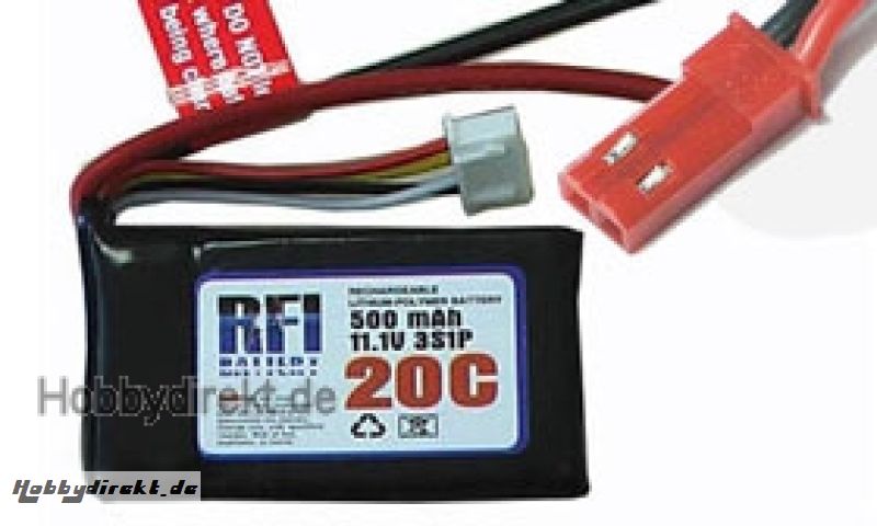 RFI Lipo 2S20C-500 7,4V/500mA Krick 950570