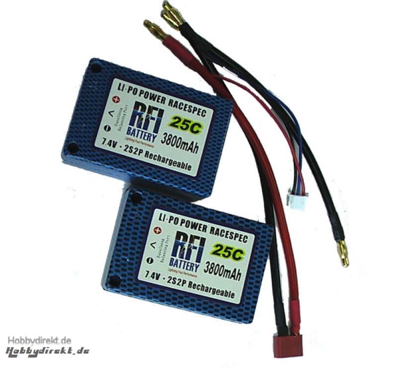 RFI LiPo Car 2S25C SP 7,4V/38 Krick 952550