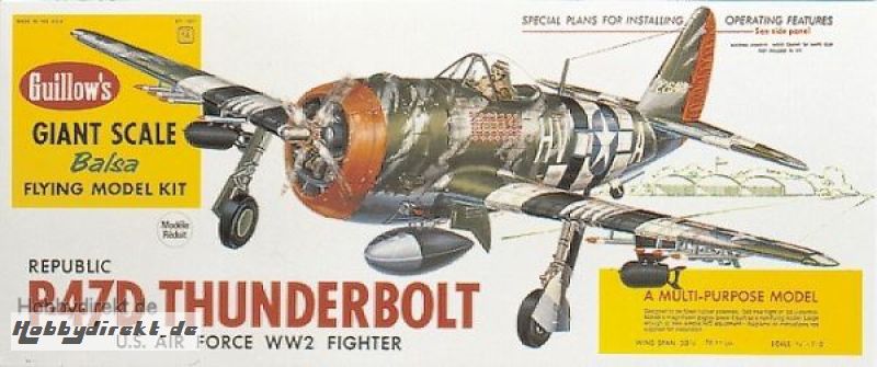 Thunderbolt 1:16 Scale Balsabausatz Krick gu1001