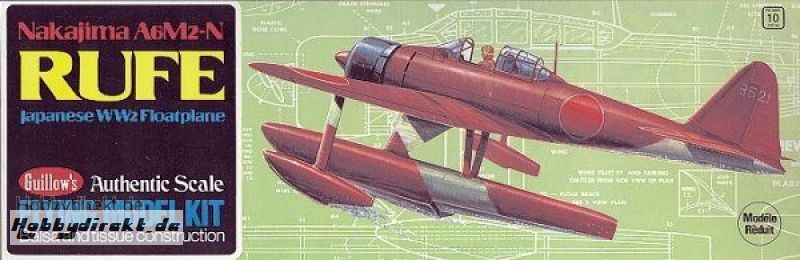 Nakajima A6m2-N Rufe Balsabausatz Krick gu507