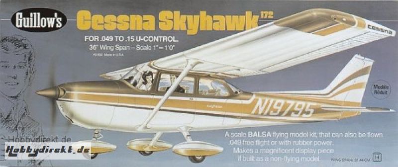 Cessna 172 Skyhawk Balsabausatz Krick gu802