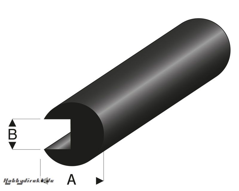 Kantenschutz Ø4x1 mm L=2 m Gummiprofil Krick rb104-31