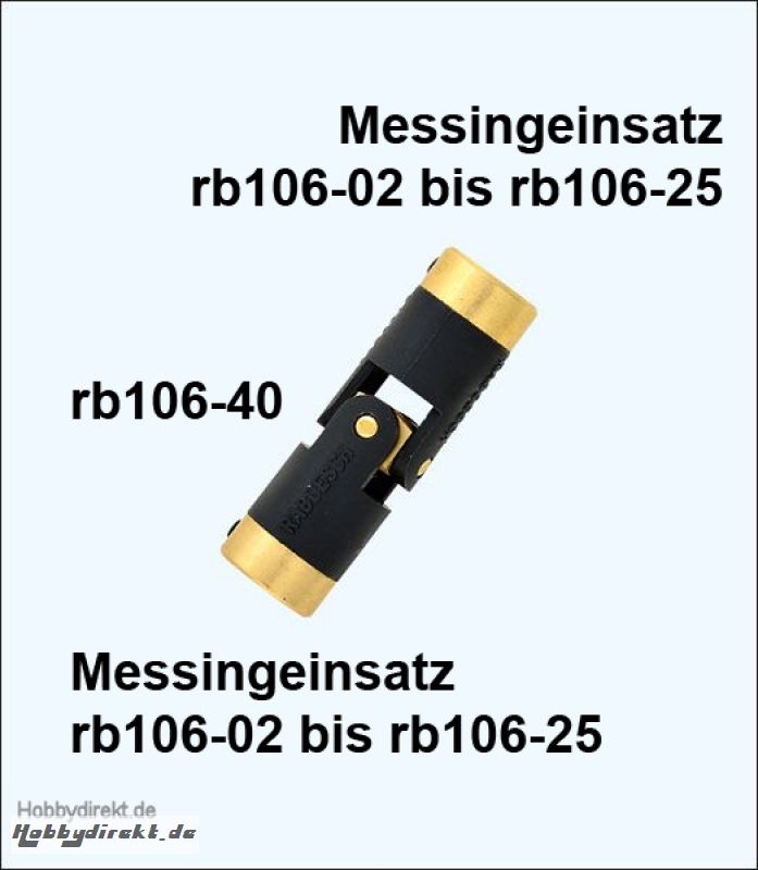 Kupplungs-Messingeinsatz 2,0 mm Krick rb106-02