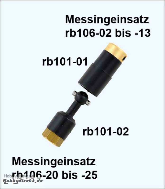 Kupplungs-Messingeinsatz 2,3 mm Krick rb106-03