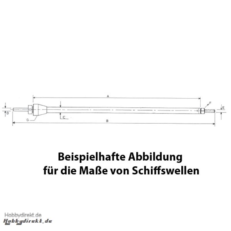 Schiffswelle M4 lg 290mm AØ 8mm Krick rb301-00