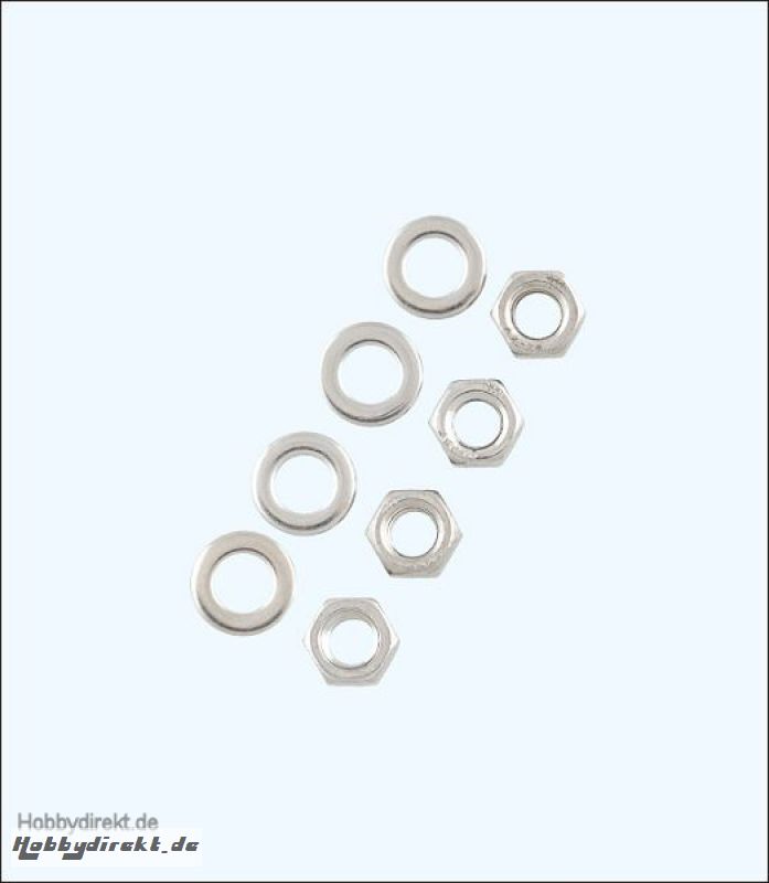 Edelstahl Mutter M4 + U-Scheiben (4) Krick rb353-03