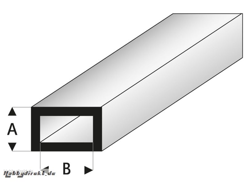 ASA Rechteck Rohr 4x8x1000 mm Krick rb421-53