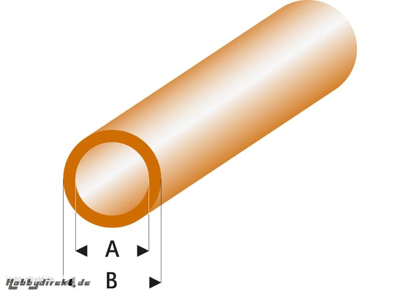 ASA Rohr transparent braun 4x5x330 mm (5) Krick rb427-57-3