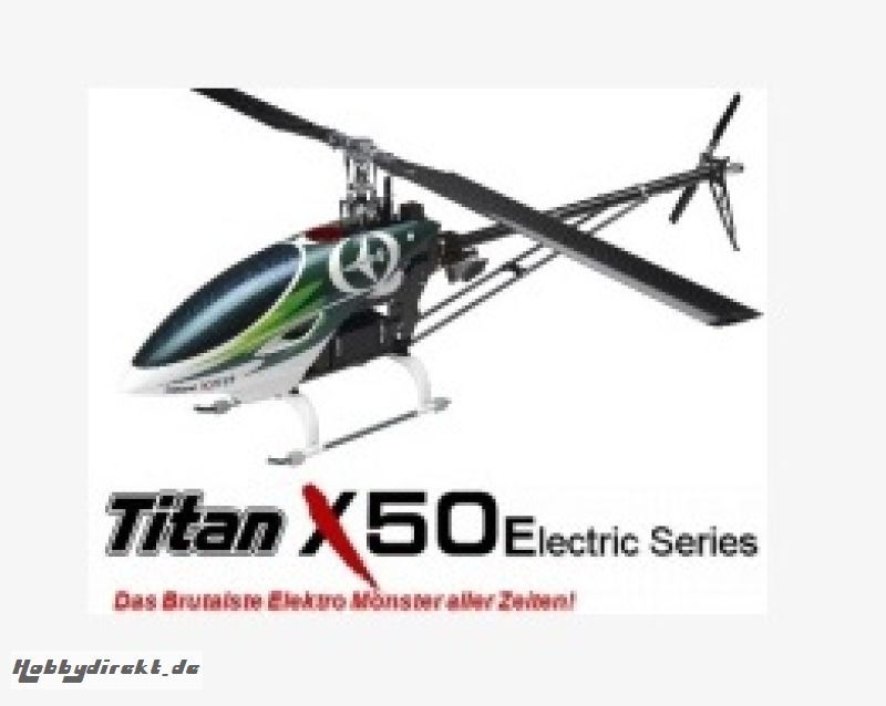 X50E Flybarless Elektro, Heck-Starr-Antrieb KIT ohne Motor Thund