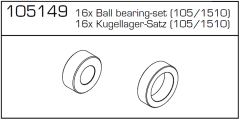 Kugellager-Set CV-10 Carson 105149