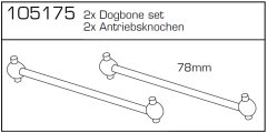 CV-10B/T Antriebswelle 78mm Carson 500105175